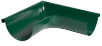 Угол желоба внешний 90 гр, сталь, d-150 мм, зеленый, Aquasystem