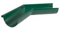Угол желоба внешний 135 гр, сталь, d-150 мм, зеленый, Aquasystem